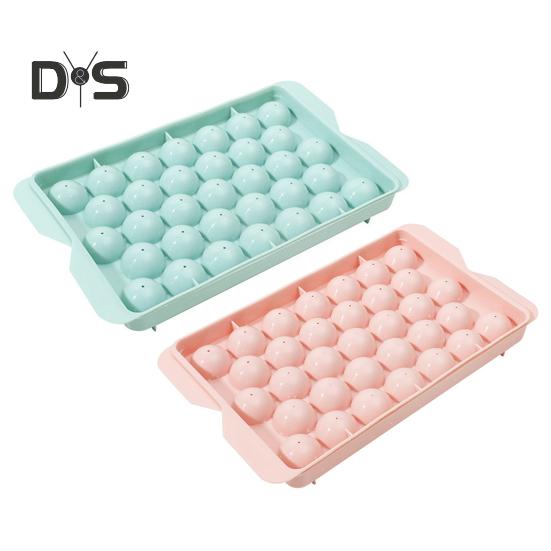 Iskubbricka Rund Smaklös PP 33 Grids Cocktails Återanvändbar istrågform