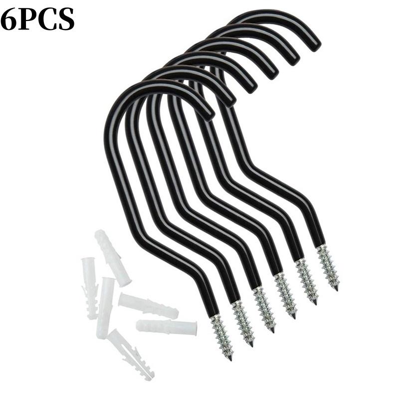 

2/6 шт. настенный крючок для велосипеда, прочный металлический крючок, органайзер для гаража, пряжка для парковки велосипеда, садовая, внутренняя, противоскользящая настенная стойка