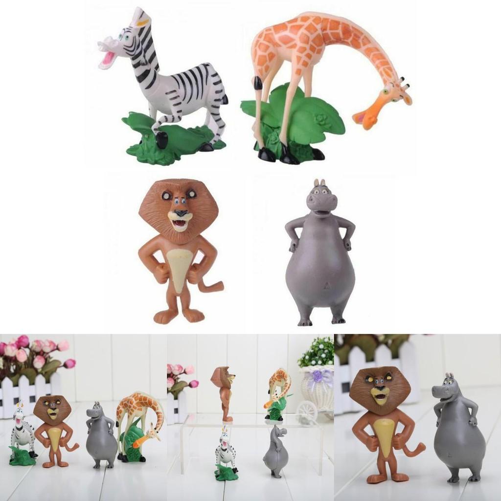 Decorate With Madagascar Movie Action Figures Character-like Dolls For Ornament Safe Pvc Material