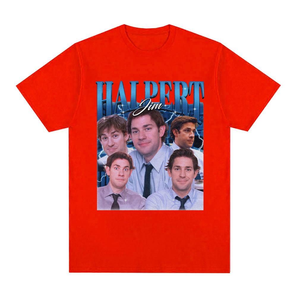 Tv Series Jim Halpert Dwight Schrute Homage The Office T-shirt  Women Fashion Vintage Short Sleeve Oversized T-Shirts
