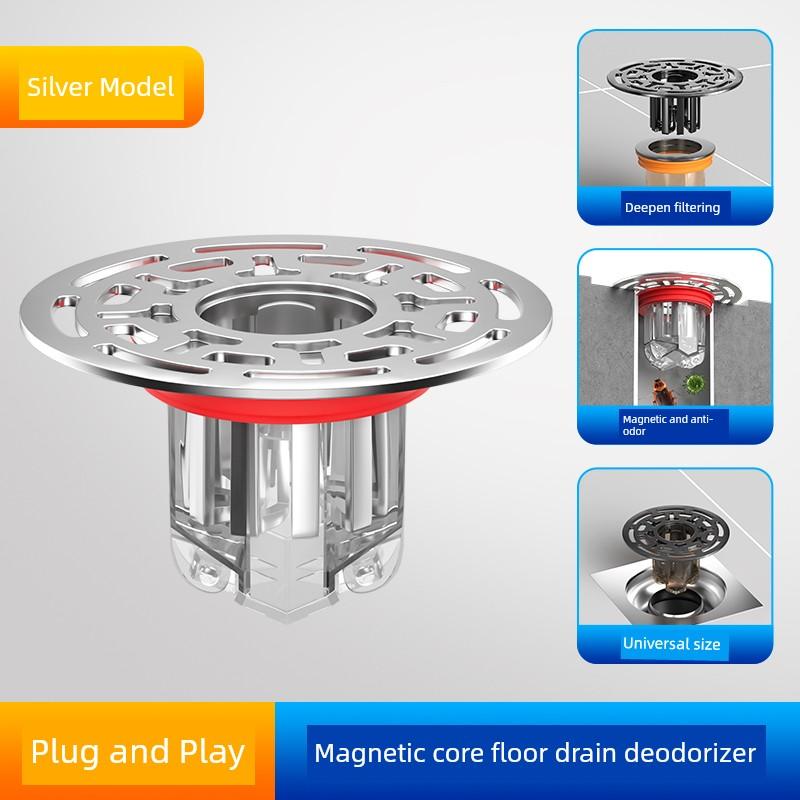 Anti-Odor Device for Bathroom Floor Drain, Universal for Kitchen and Bathroom, Anti-Odor Gadget for Toilet Sewer, Sealing Cover Inner Core