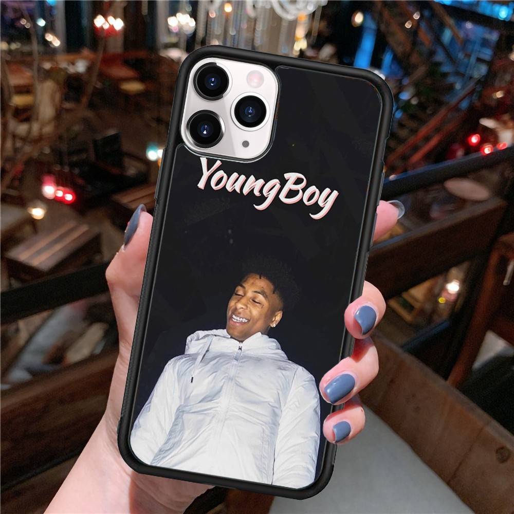 Rapper Youngboy Never Broke Again PC+TPU Phone Case For IPhone 17 16 15 14 13 12 11 Pro Max Plus Kawaii Cartoon Cover