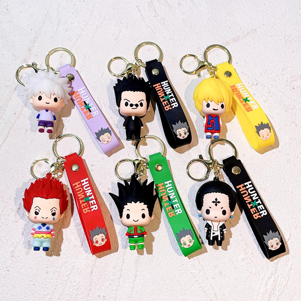 Anime Hunter x Hunter Keychain, Cosplay GON·FREECSS Doll Killua Figure Keyrings Car Bag Key Chain Accessories Wholesale