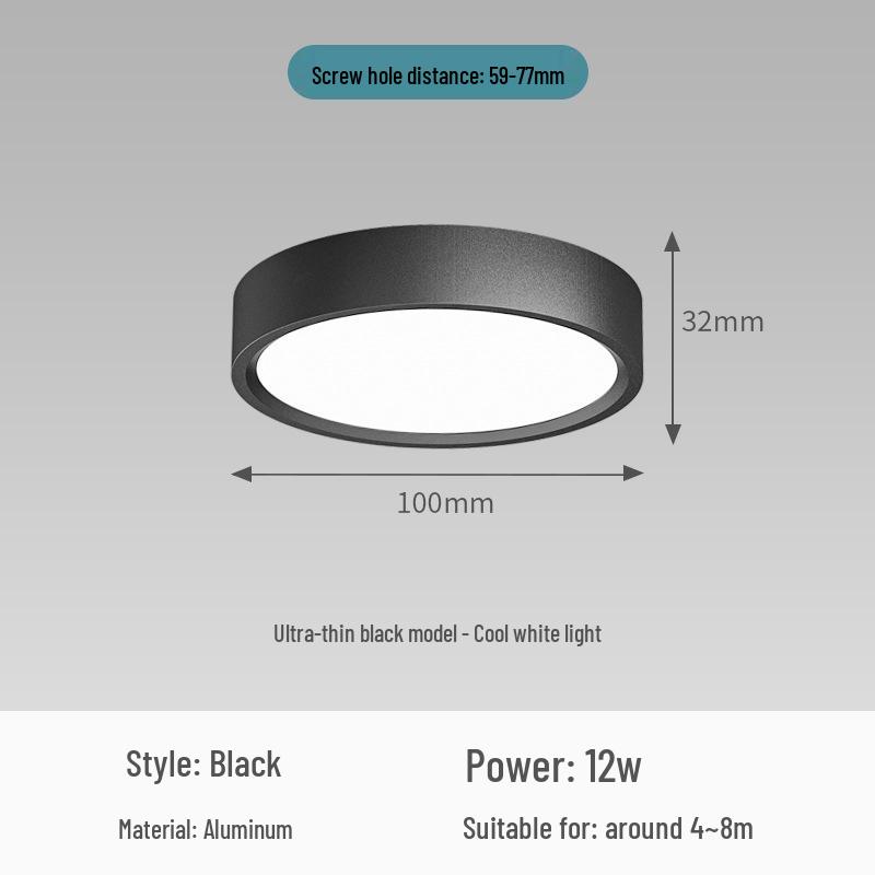 Round Surface-Mounted LED Ceiling Light for Living Room, Bedroom, Entrance, Corridor, Aisle, Home Spotlight