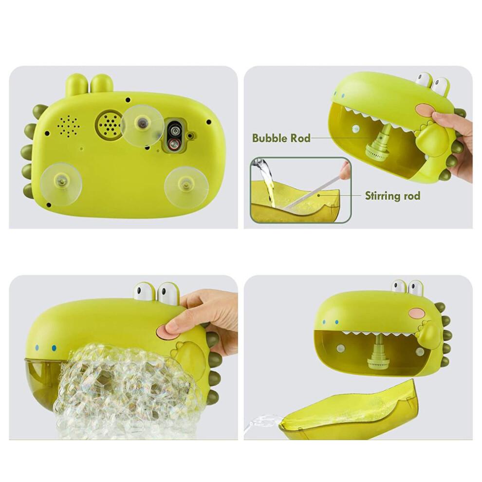 Dinosaur Bubble Maker: Bath Toy For Toddlers, Automatic Bubble Machine, Creates A Fun And Safe Bath Environment