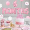 Half Birthday Decorations - Pink Gingham Banner Bow, Balloons, Cake Topper for Girls 6 Month Party Supplies