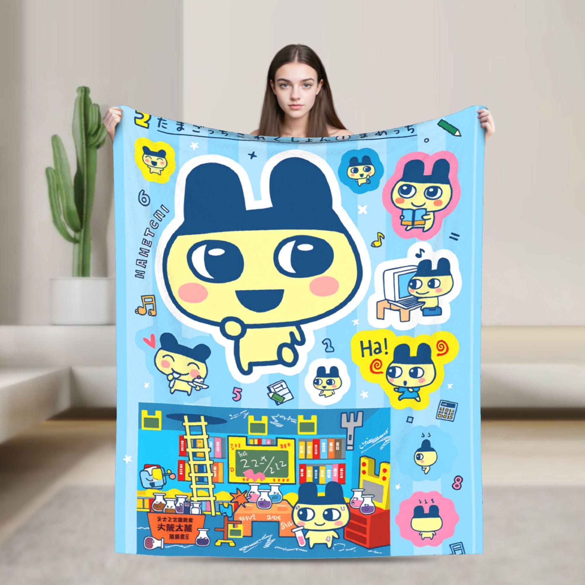 

Фланелевые одеяла Kuchipatchi Mametchi Теплое плед для спальни, путешествий Новинка Покрывало Накидка на диван-кровать 130x150cm