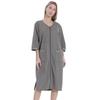 Women's Plus Size Mid-Length Zipper Nightgown and Wearable Bath Towel - Spring/Summer Collection