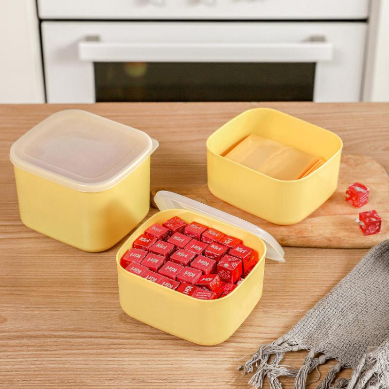1 Pezzo Portafette Burro e Formaggio con Coperchio Scatola Trasparente in Plastica Contenitore per Formaggio a Fette Scatola per Conservazione in Frigorifero Portacontenitore Ermetico