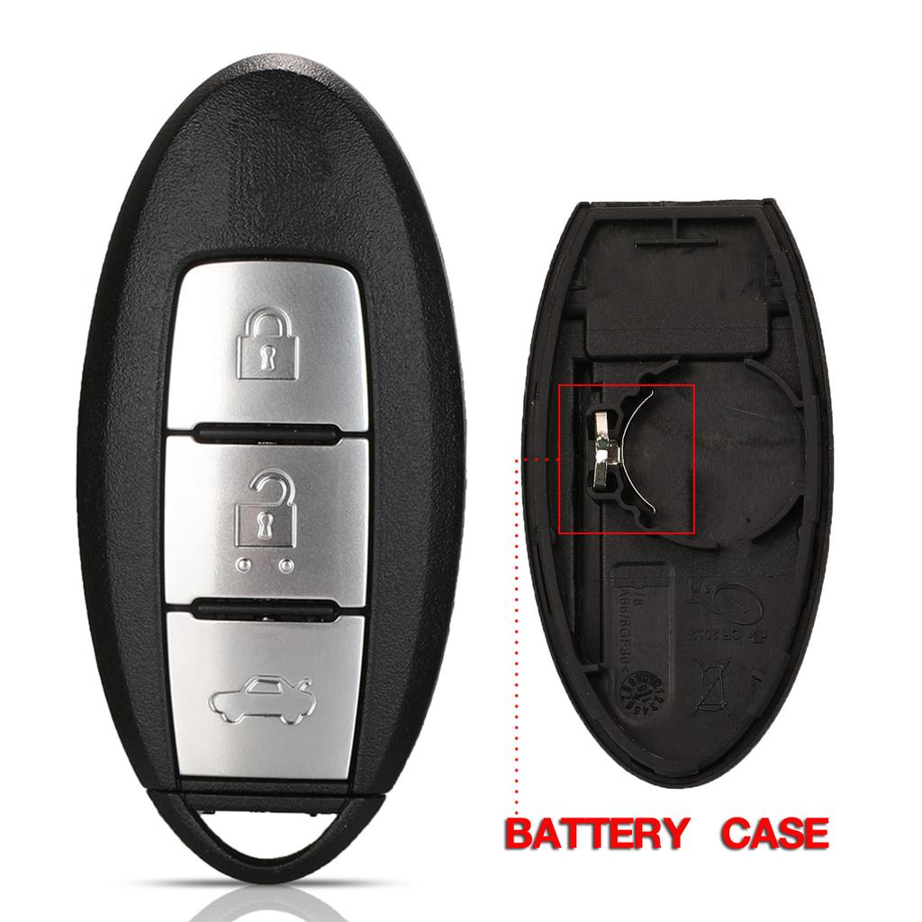 Jingyuqin 4 Tasten Fernbedienung Smart Schlüssel Schale Abdeckung Gehäuse Für Nissan ALTIMA MAXIMA Murano Versa Teana Sentra Batteriehalter links