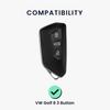 Key Fob Cover Silicone Key Case Protective Sleeve Remote Accessories Compatible with VW Volkswagen MK8 Golf 8 GTI Skoda Octavia 3 Button Car Key
