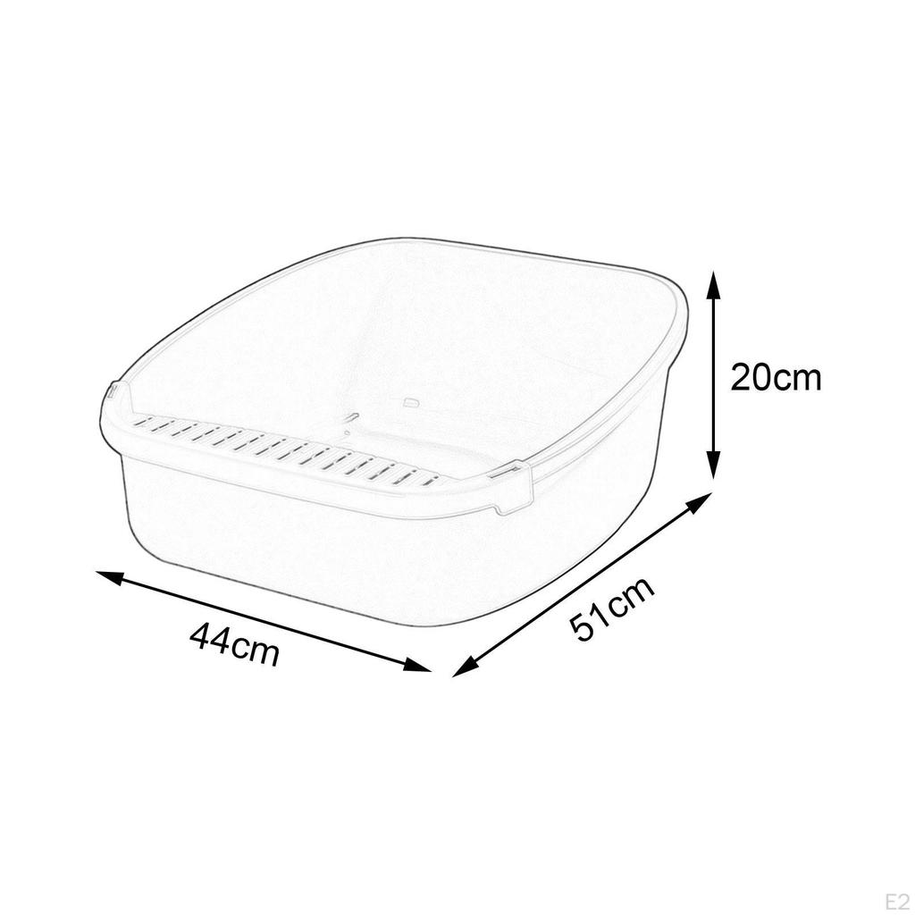 Cat Litter Box Bedpan Durable Potty Pan Toilet Pet Tray for Travel