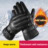 1 Paar Winter Touchscreen Lederhandschuhe für Herren Warm Winddicht Rutschfest Motorradfahrer Ausrüstung Handschuhe
