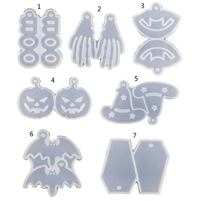 Halloween Earrings Combination Earrings Mold Halloween Pumpkin Silicone Mold Home Decoration Mold Suitable for Women
