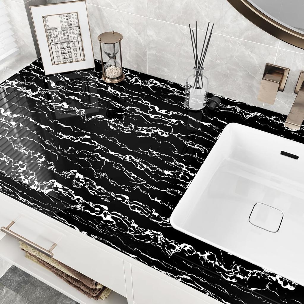 40cm Marble Self Adhesive Wallpaper Vinyl Contact Paper PVC Waterproof Wall Stickers For Kitchen Decorative Film Home Decor