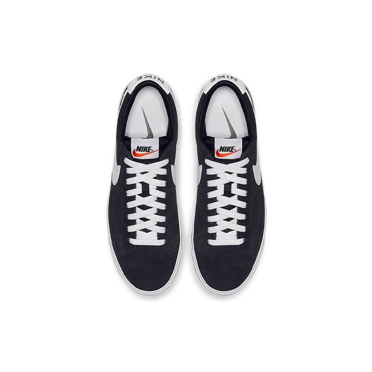 New Nike Blazer Low Premium Vintage Suede Black White 538402-004