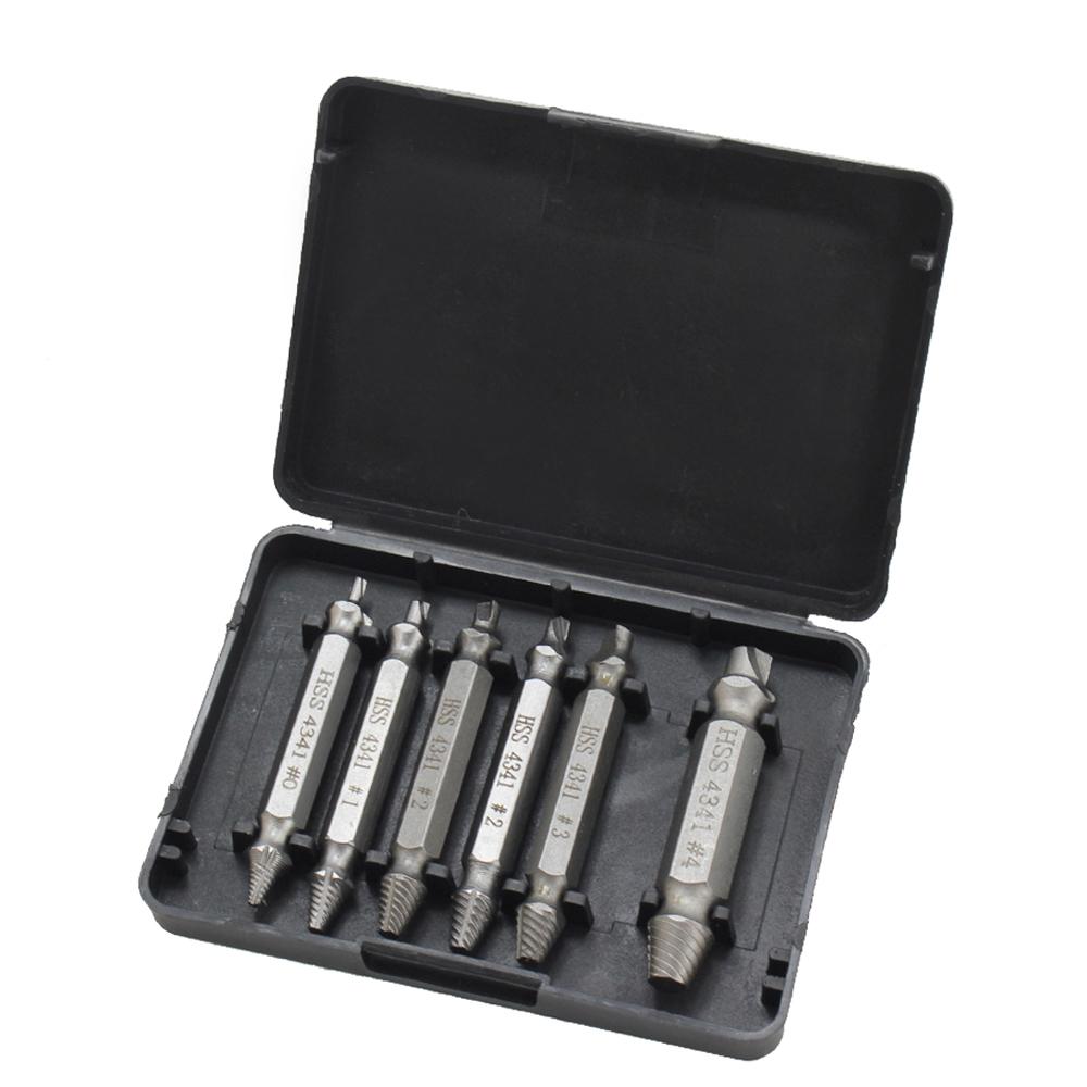 6 Pcs Drill Bit Set Broken Head Screw Removal Tool Bolt Screw Extractor Breaker Screw Remover Stripping Tool