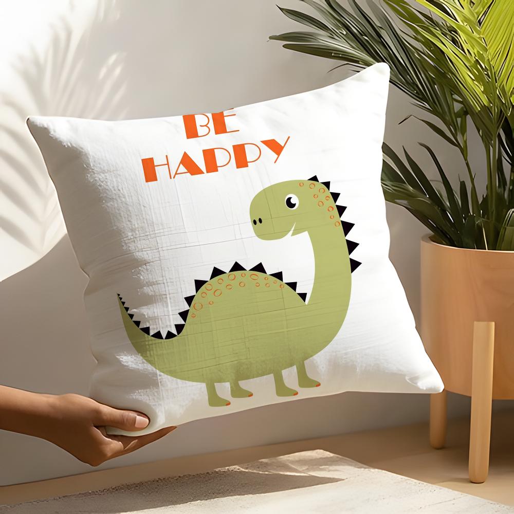 Cute Jurassic Dinosaur Pillow Case Home Living Room Decoration Linen Pillow Cases Cushion Cover