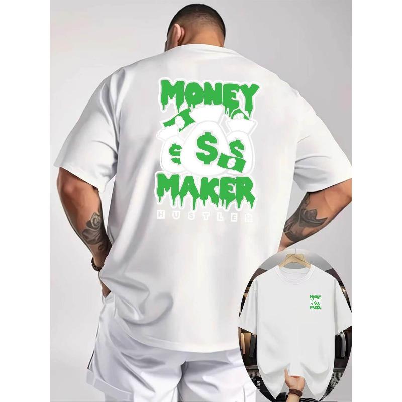 Мужская футболка Money Maker Уличная мода S белый