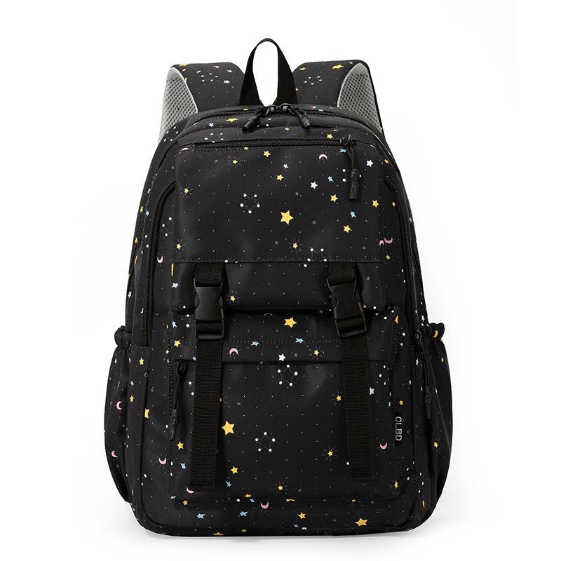 Large Capacity Backpack Printed Student Schoolbag Lightweight Backpack