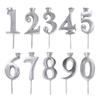 0-9 Numbers Birthday Candle Holders for Cake 10 Pieces Birthday Party Supplies Digital Cake Candle Holder
