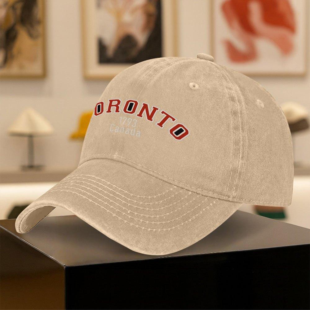 Toronto  Canada Printed Baseball Cap  Vintage Flat Cap for Unisex  Women