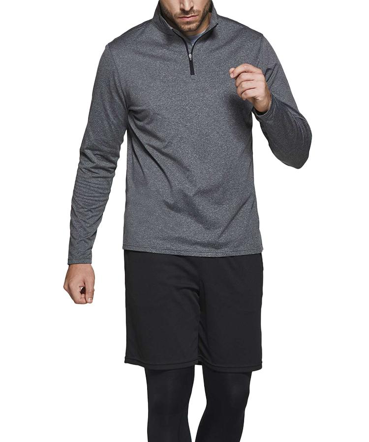 Teseulla Brushed Fleece Running Quarter-Zip Training T-Shirt