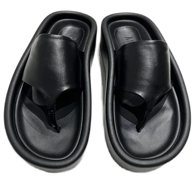 Fashion 2024 Summer Clip Toe Women Slippers Fashion Elegant Soft Sole Slides Shoes Ladies Casual Beach Platform Flats Sandalias