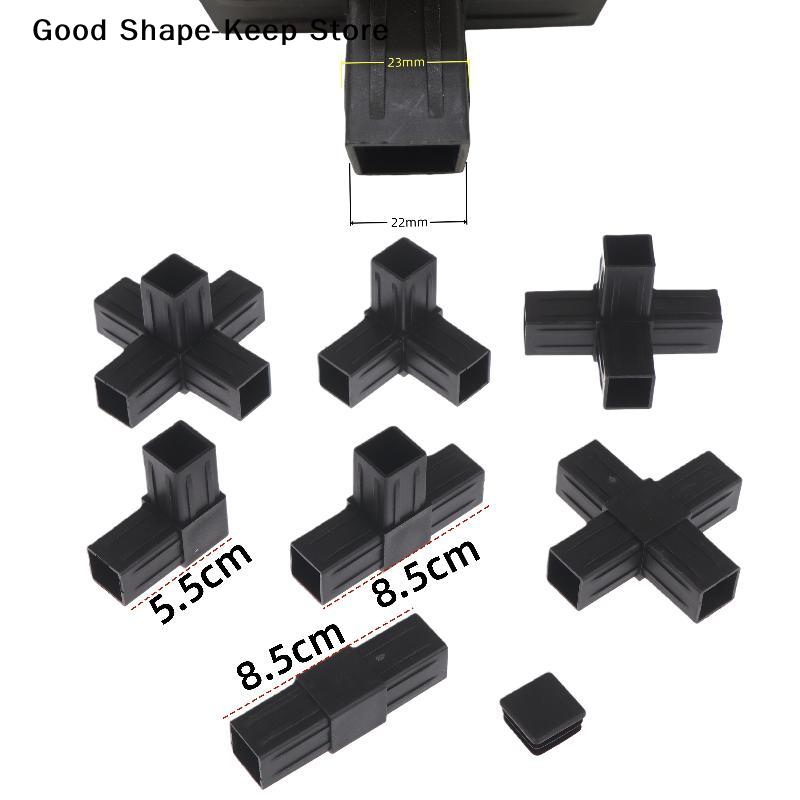 2/6/8/10/20 Set ABS Plastic Pipe Angle Fittings Hexagonal 6 Pass 22mm Cross Square Tubes