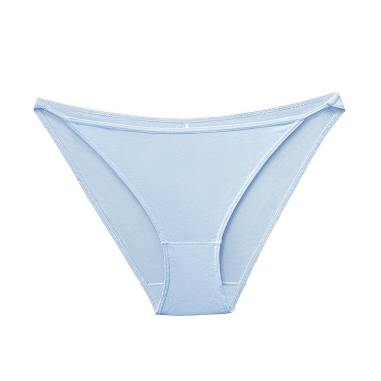 Low Waisted Ice Silk Sexy Triangle Underwear for Women Solid Colored Thin Straps for Comfortable and Breathable Underwear for Women