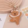 Bag Pendant PU Bear Pendant Patchwork Car Keyring Funny Ballet Bear Keychain  Girl/Boy