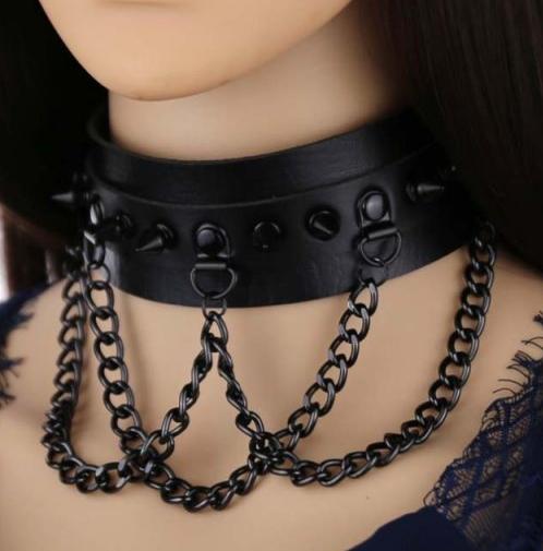 Piky Spiked Collar Black