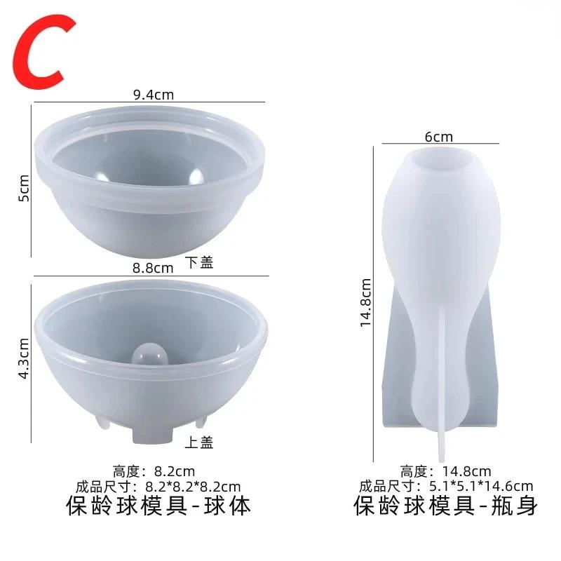 

Набор полимерных форм для боулинга Сделай сам Кристальная эпоксидная смола Форма для боулинга Силиконовая форма Инструменты для семейной игры Настольное украшение Форма для свечей C