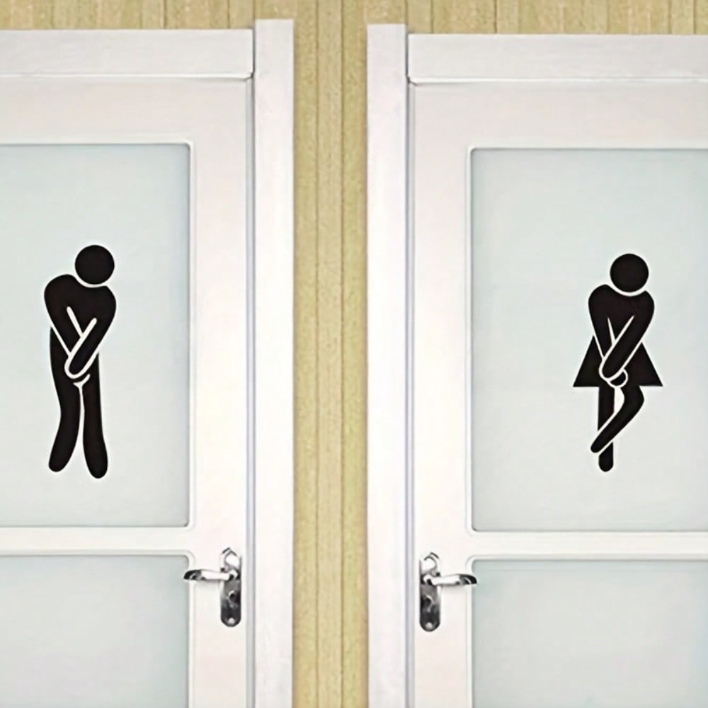 Add A Fun and Stylish Touch To Your Home with This Removable Man/Woman Toilet Sign Wall Sticker!