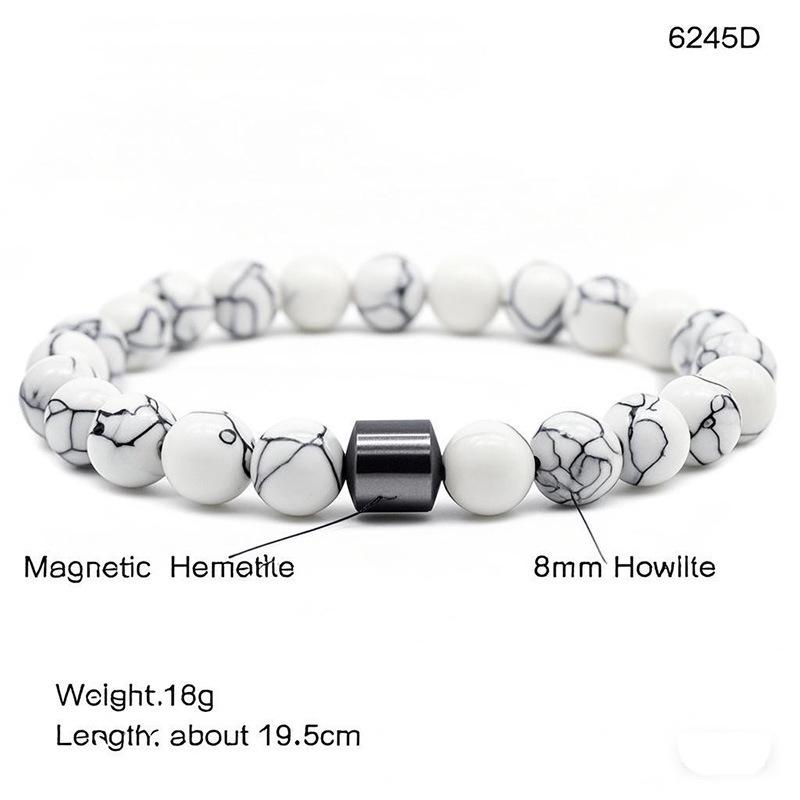Black Stone Tiger Eye Magnetic Bead Bracelet
