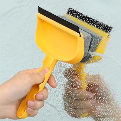 Double Sided Household Window Cleaner Tile Bathroom Cleaning Brush Window Scraper Cleaning Mirror Tool