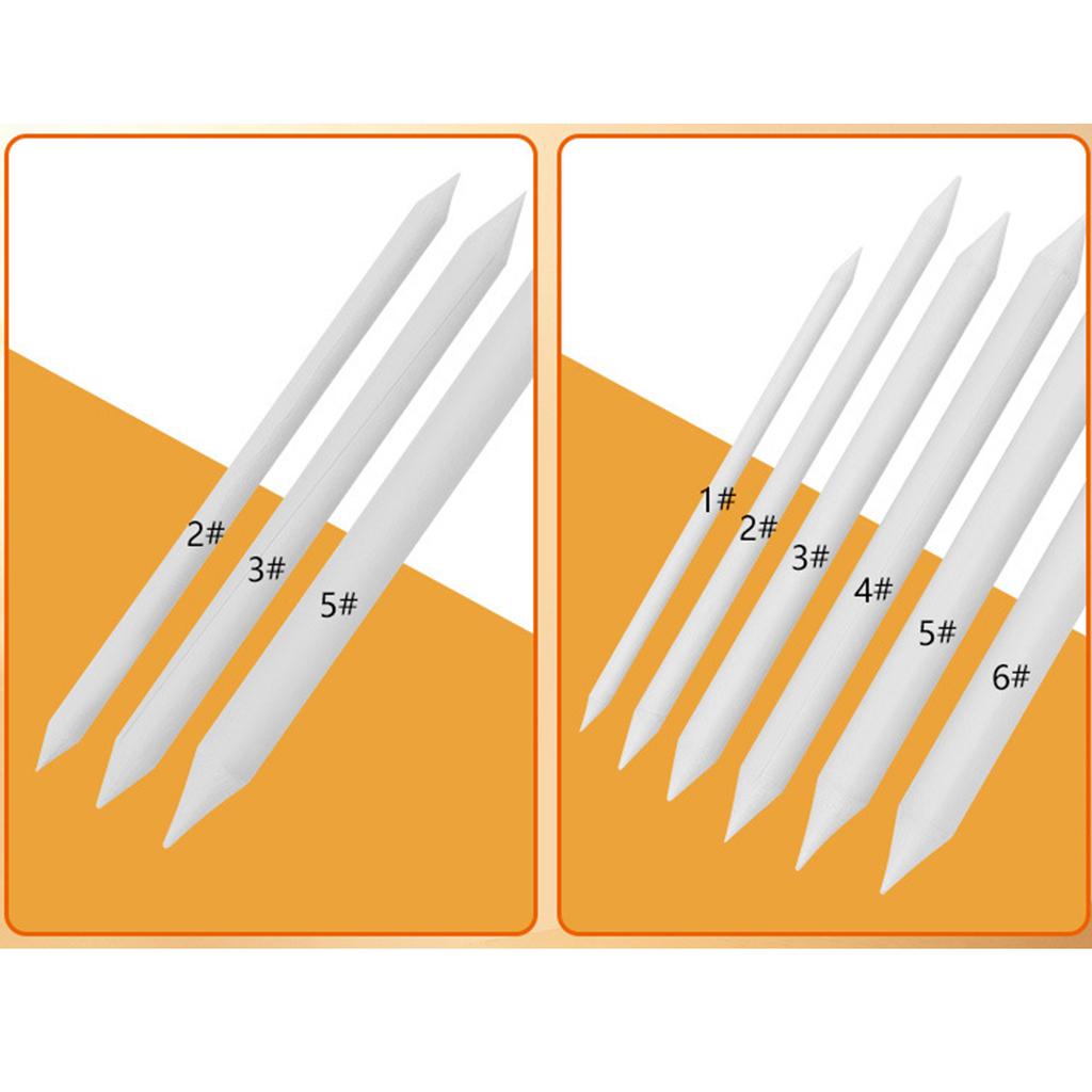 3/6PCS Blending Stumps and Tortillions Paper Art Blenders Sandpaper for Student Artist Beginner Sketching Drawing