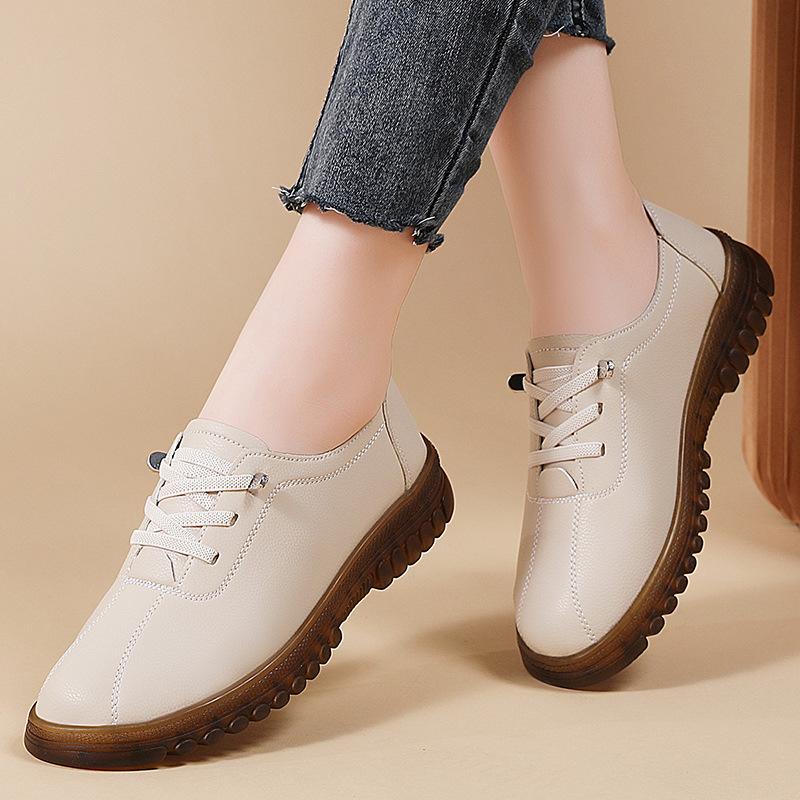 3cm Women's Soft-soled Shoes Spring and Autumn New Thick-soled Comfortable Leisure Wedge Flat-bottomed Mother Shoe