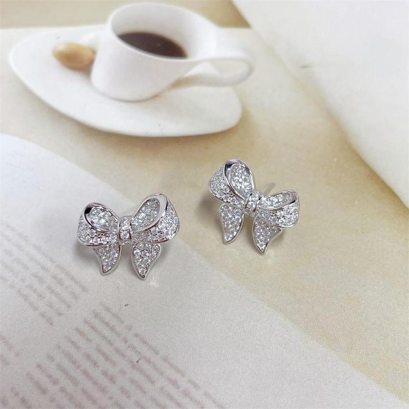 1 Pair Korean New Fashion Butterfly Earrings For Women Punk Rhinestone Style Cute Girl Zircon Stud Earrings Kpop Jewelry