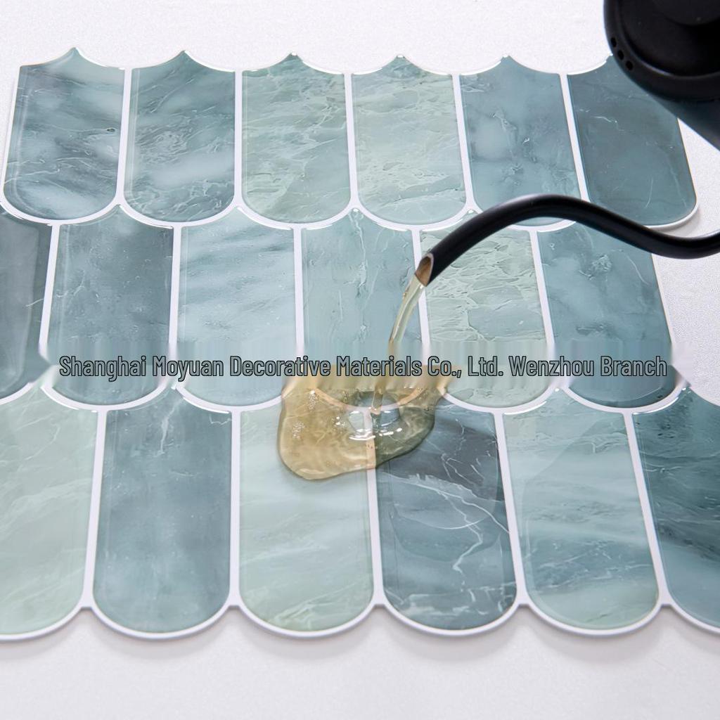 Oil-Proof Waterproof 3D Tile Stickers for Kitchen and Bathroom