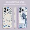 Magnetic For Magsafe Case For iPhone 17 Pro Max Blue Fish Whale Print Soft Silicone Phone Back Cover For iPhone 16 15 14 13 Pro Max 16e 17e