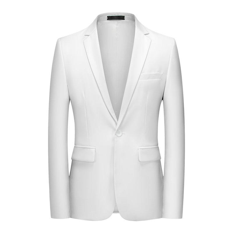 2025 Spring/Autumn Men's Solid Color Single-Button Business Casual Suit Jacket