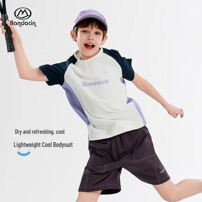 Boys' Quick-Dry Short Sleeve Sports T-Shirt