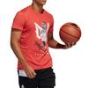 adidas T Shirts Men's Honor Red Crew Neck Moderate Straight Fit FT8837