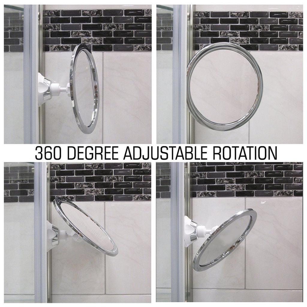 Rotace o 360° Bezmlžná přísavka Sprcha Holení Make-up Zrcátko bez mlhy