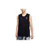 Mønstret Mesh Rund Hals Sports Tank Menn Topper Svart DR2112-010