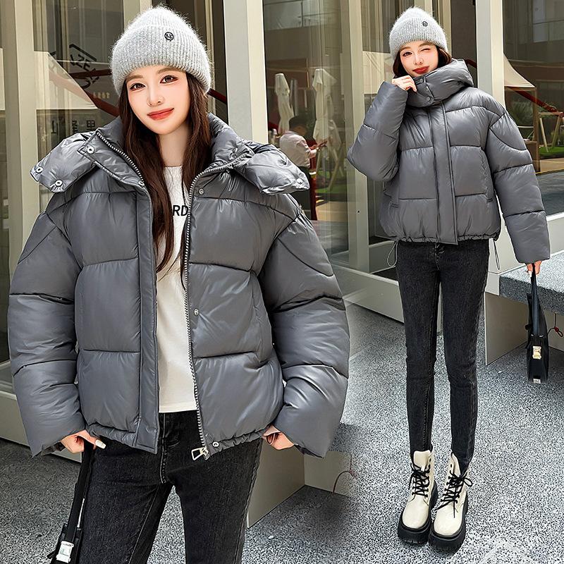 Cotton Jacket Women's Short Hooded New Fashion Foreign Style Hooded Bread Jacket Cotton Clothes Women's Padded Jacket Jacket