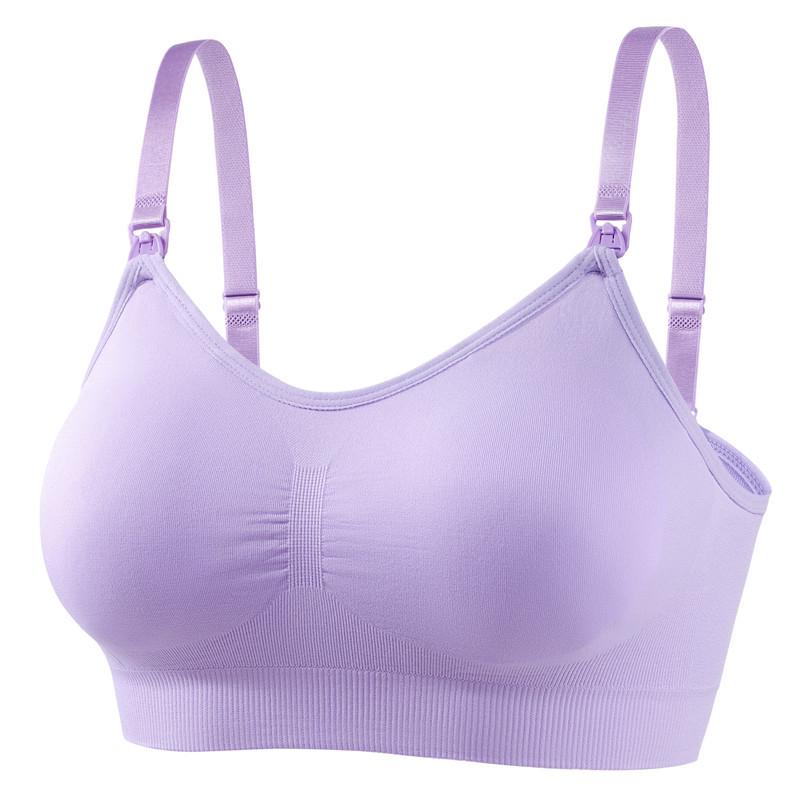 Seamless Plus Size Nursing Bra - Adjustable Front Buckle, Push-up, Postpartum, for Pregnant Women