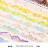 Dreamy Cloud Gold Foil Washi Tape Set: Wavy Lace Design for Cute Journaling