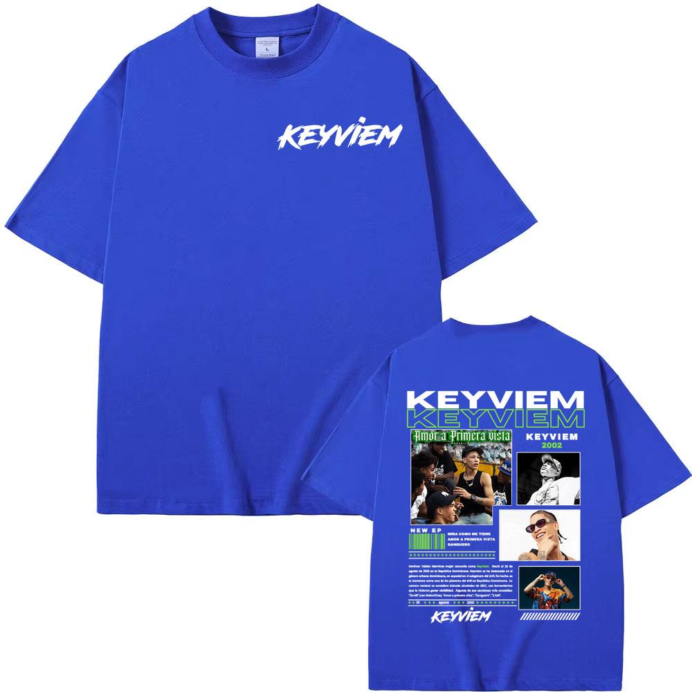 Rapper Keyviem Tour Album Graphic T Shirts Men Women Fashion Hip Hop Gothic Trend High Quality T-shirt Man Oversized Tshirt Tops
